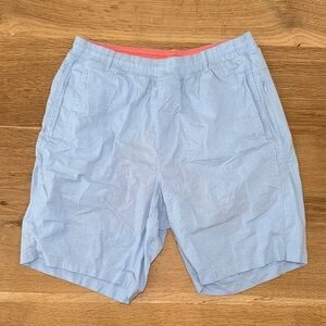 Birddogs boom Light Blue Casual linen Shorts with coral liner men’s large long